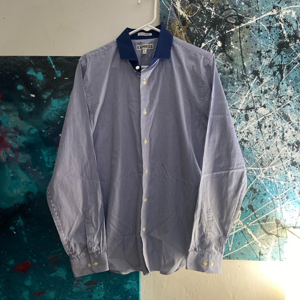 Express Preppy Casual Banker Shirt